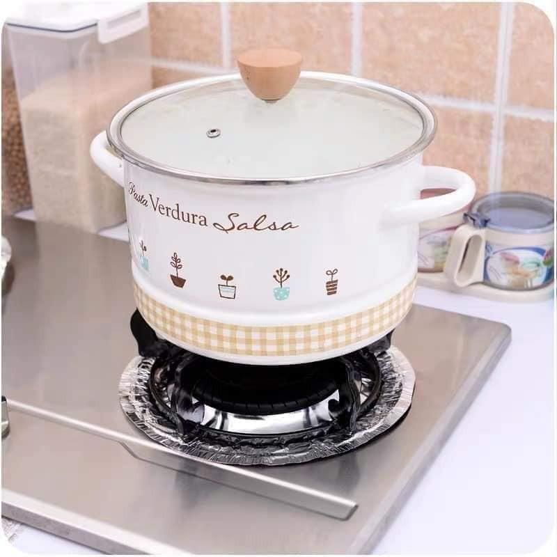 Giấy bọc lót kiềng bếp ga tráng nhôm vuông & tròn