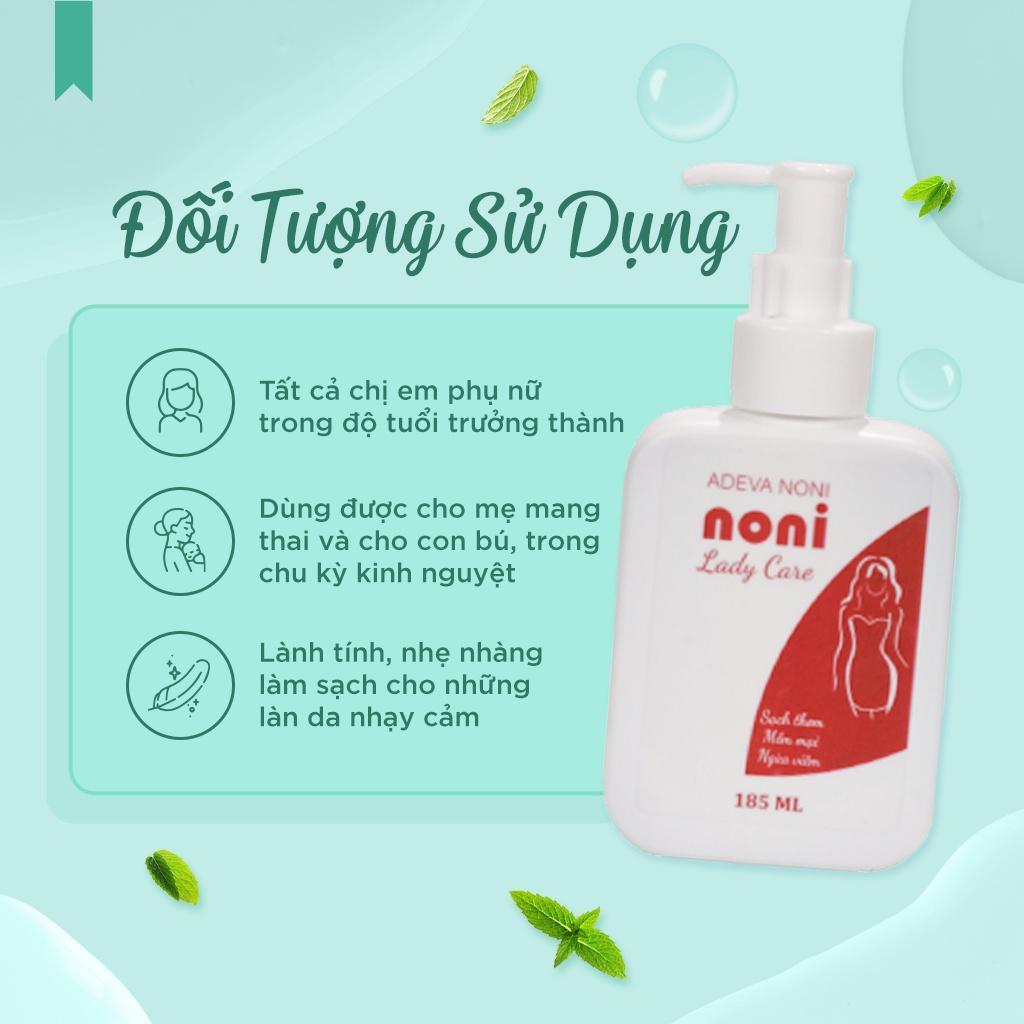 Dung Dịch Vệ Sinh Phụ Nữ ADEVA NONI LADY CARE Chiết Xuất Thảo Mộc Giảm Viêm Ngứa, Hiệu Quả - Dung Tích 185ML