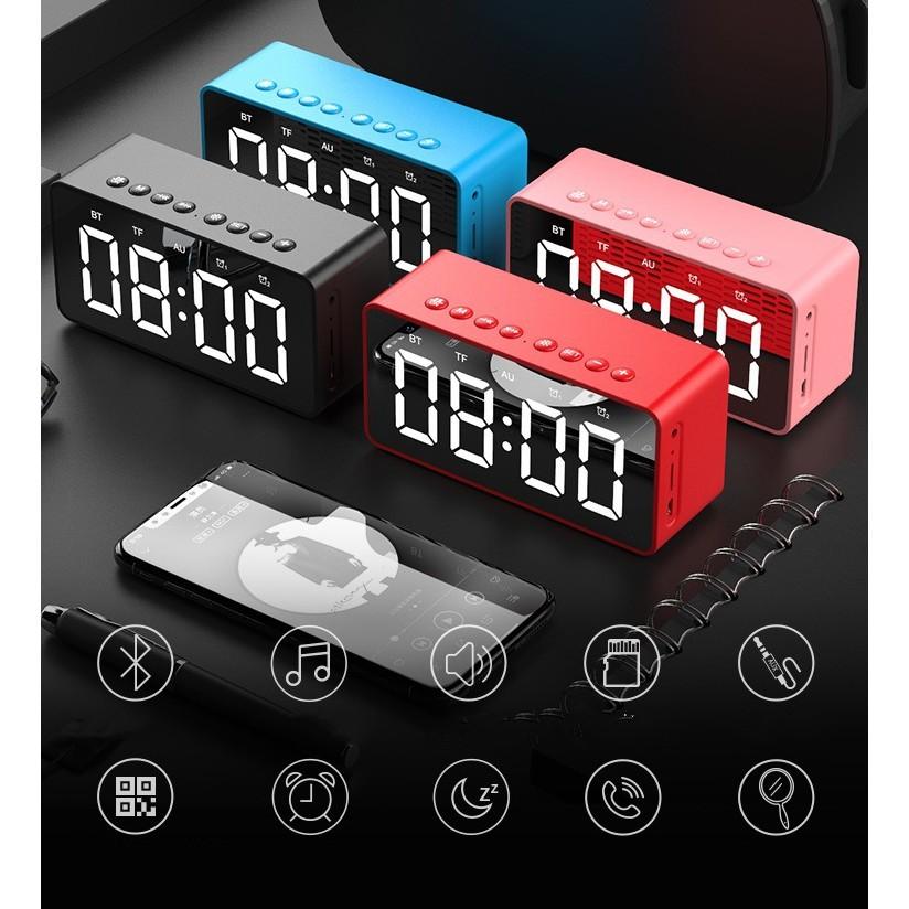Loa Bluetooth siêu trầm 5.0 Chức năng Đàm Thoại kiêm đồng hồ báo thức - Home and Garden