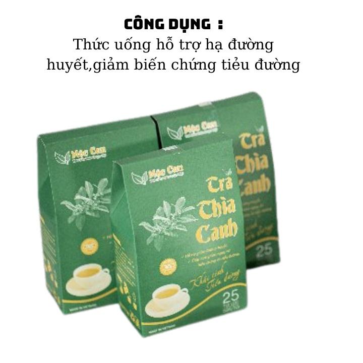 Trà dây thìa canh tiểu đường Mộc Can giúp giảm đường huyết ngăn ngừa những biến chứng của bênh tiểu đường hộp 25 túi lọc