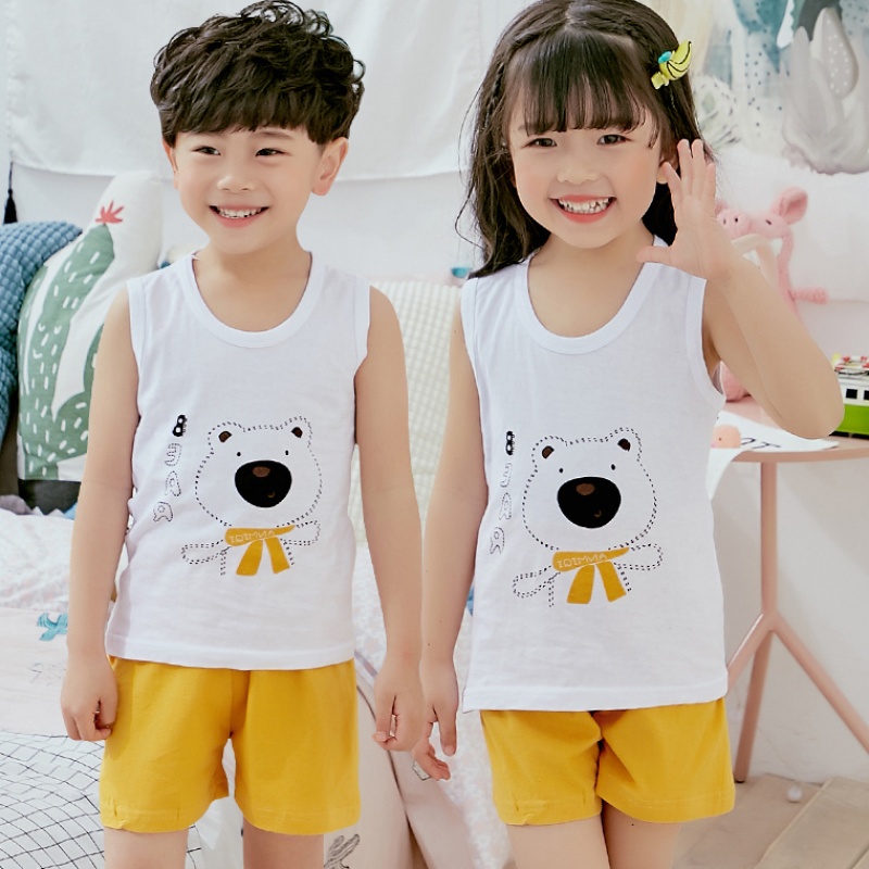 Bộ đồ cho bé gái hình thú chất liệu thun cotton tháng mát 103-Gái