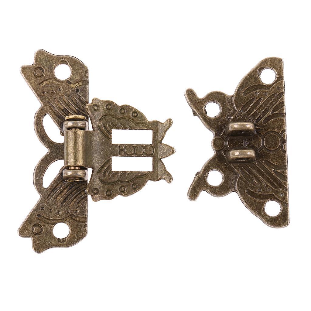 2-5pack Antique Butterfly Latch Hasp for Jewellery Box Cabinet Drawer Decoration