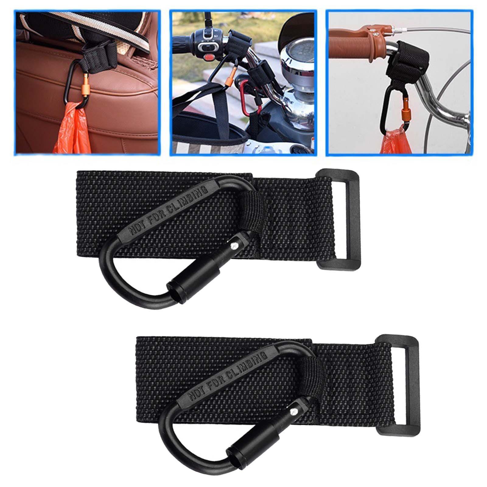 2x Motorcycle Hook Multifunctional Hook Convenient Installation Storage Hooks Anti Slip Strap Hanging Hook Handlebar Hook for Bike Motorbike