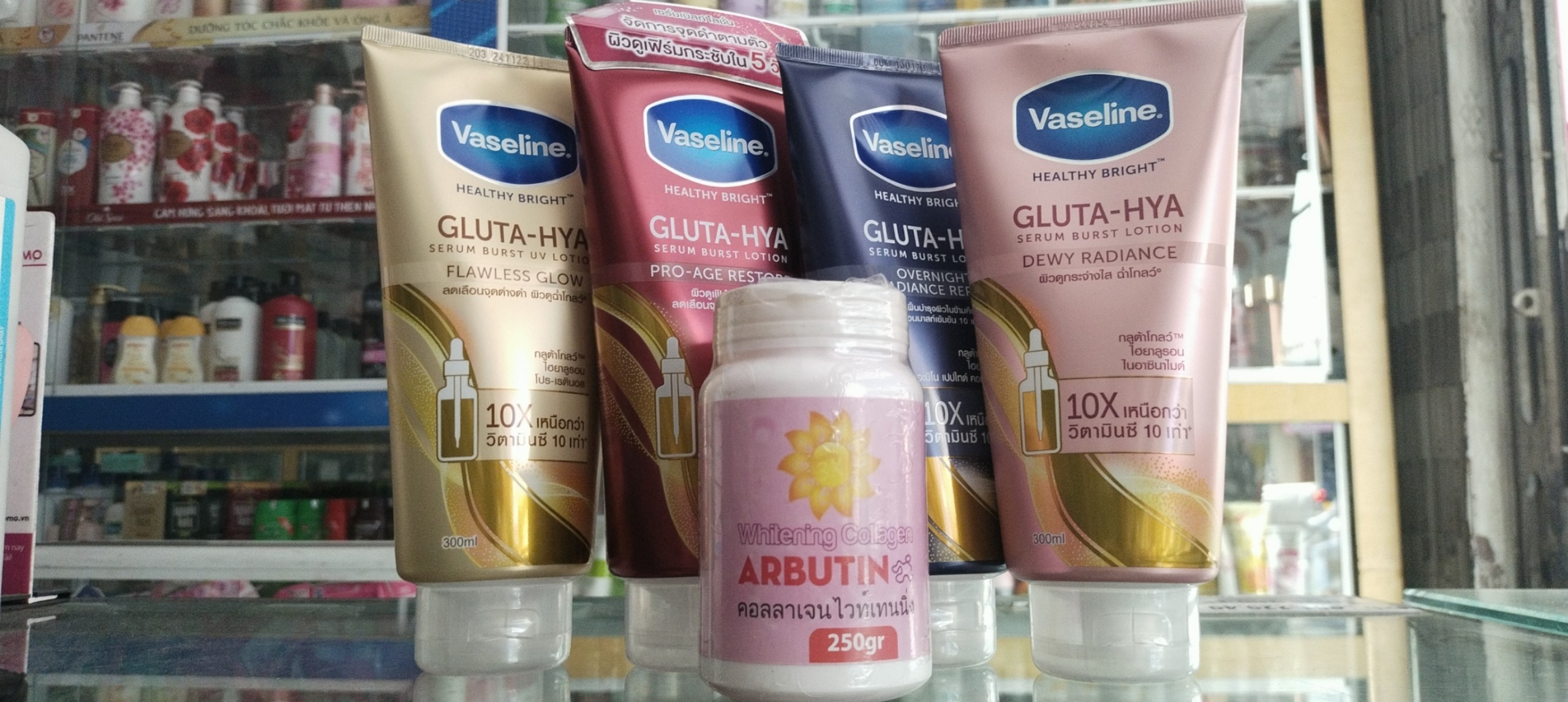 Combo kem trắng da body Bạch Ngọc Liên Vaseline kích trắng arbutin nhanh thắm nhanh sau 7 ngày sử dụng ( không xuất hóa đơn đỏ )