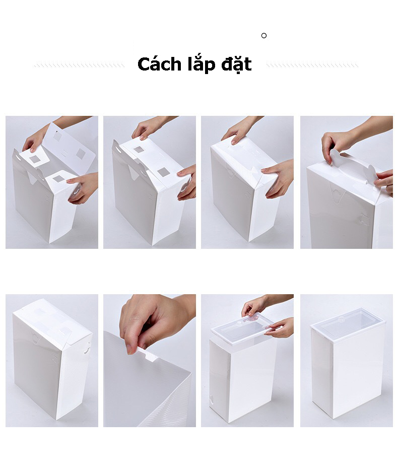 Hộp Đựng Giày Dép Loại Mới - Kích Thước Lớn 33*23*14cm - Nhựa Cứng - Trong Suốt - Có Lỗ Thoáng Khí - Phù Hợp Đựng Giày Cao Gót, Giày Sneaker Size Lớn