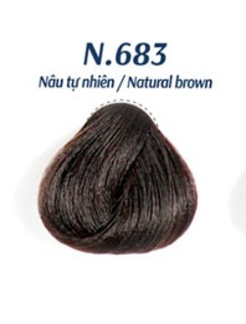 Nhuộm Phủ Bạc Cao Cấp Siêu Dưỡng,Tự Nhiên - Lavox 40 ML - N.683-Natural Brown-Nâu tự nhiên