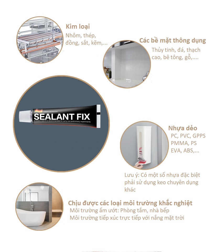 Keo dán siêu chắc Sealant Fix - Giải pháp thay thế đinh vít