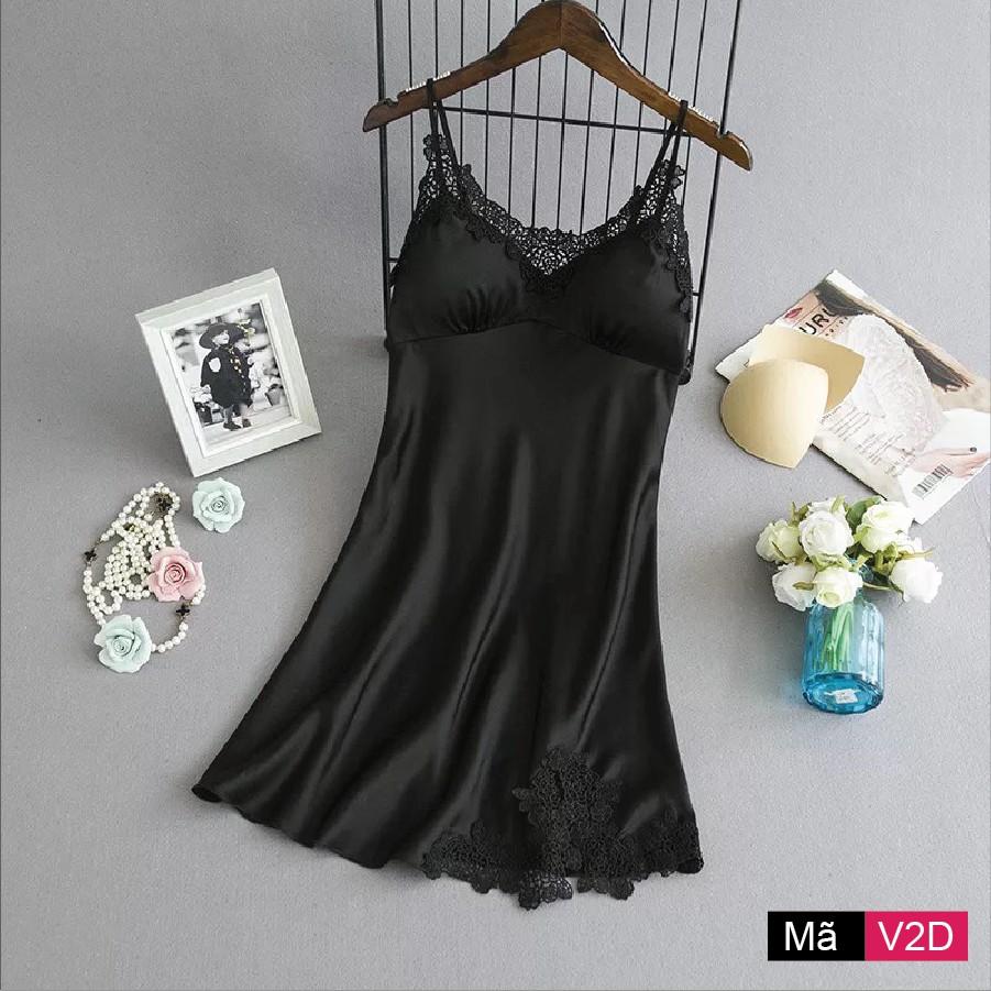 Đầm ngủ lụa satin V2