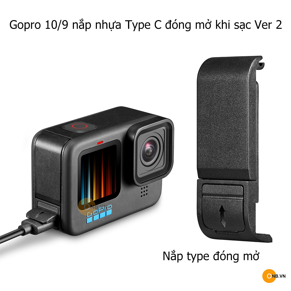 Gopro 11 10 nắp nhựa Type C đóng mở khi sạc Ver 2