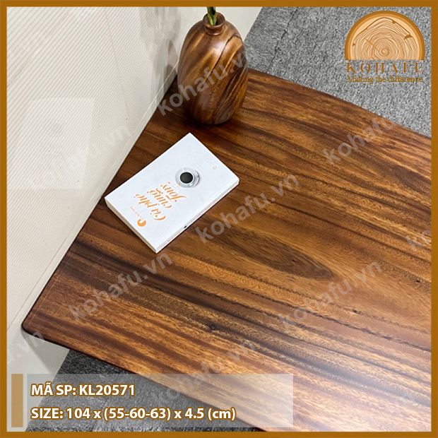 Măt Bàn Gỗ Me Tây Ngồi Bệt Kiểu Nhật KOHAFU - KL20571-579 - Hàng Có Sẵn