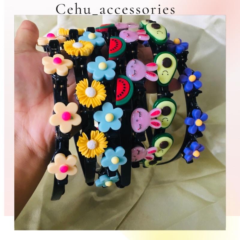 Băng đô cài ép tóc cho mẹ và bé cài tóc phá cách dễ thương cài tóc tết