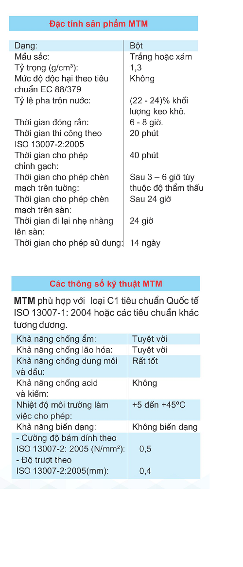 Bảng thông số kỹ thuật Mova MTM