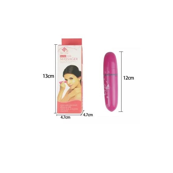 Máy Massage Kiểu Bút Chống Quầng Thâm Mini 208 Xóa Bọng Mắt Tặng Kèm Pin AA Rung Mạnh Loại Tốt (Màu Ngẫu Nhiên)