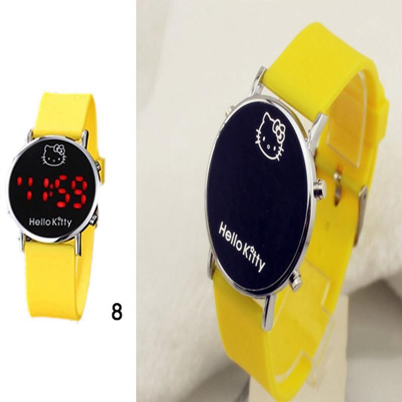 Đồng Hồ Điện Tử Hello Kitty Dễ Thương Có Đèn LED