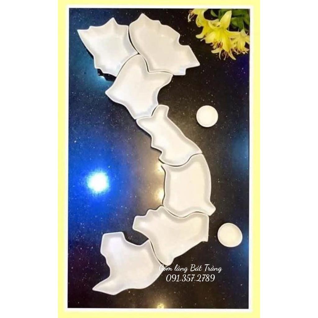 Bộ đồ ăn gốm sứ Bát Tràng trắng