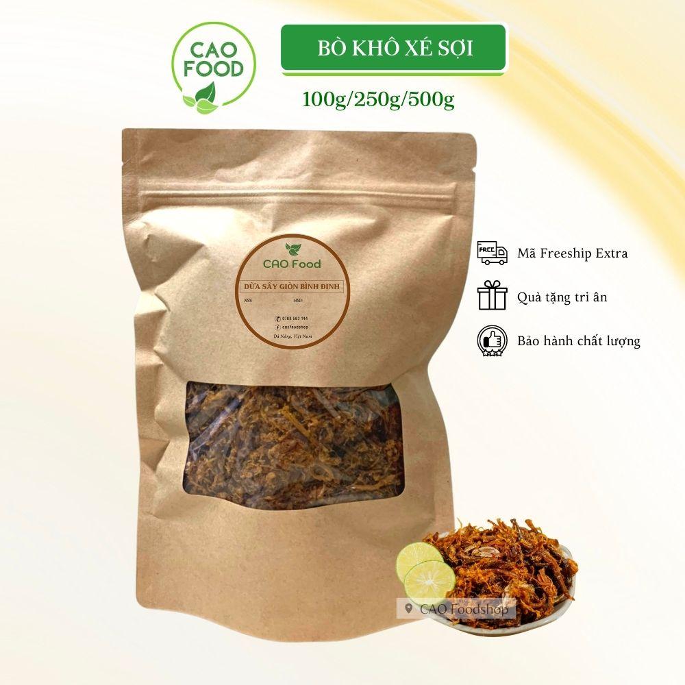 Bò Khô Sợi CAO FOOD nhà làm cao cấp từ thịt thăn bò 100% - Đặc sản Đà Nẵng siêu ngon chuẩn vị phải thử