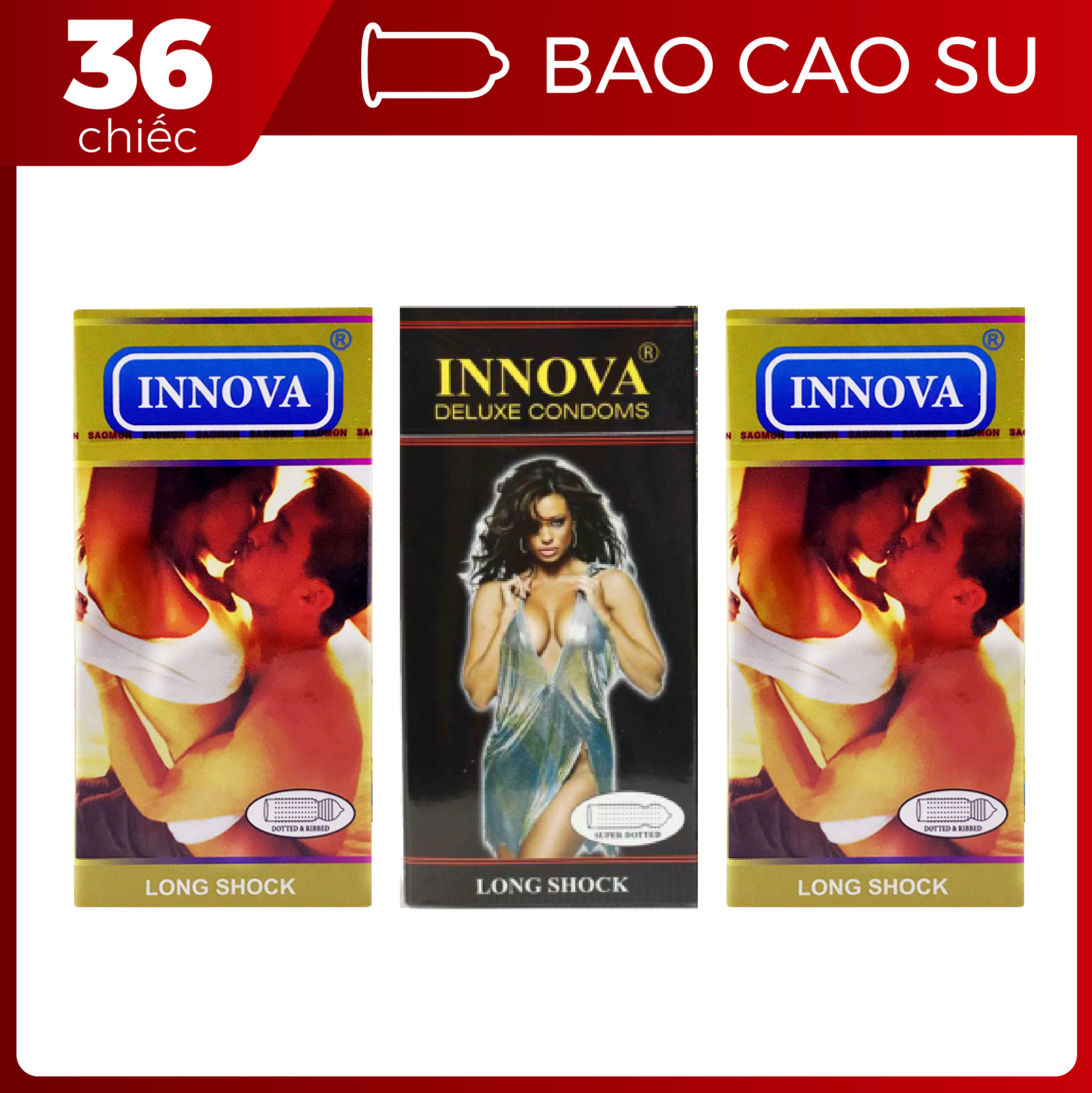 Bộ 3 Hộp Bao Cao Su Innova kéo dài