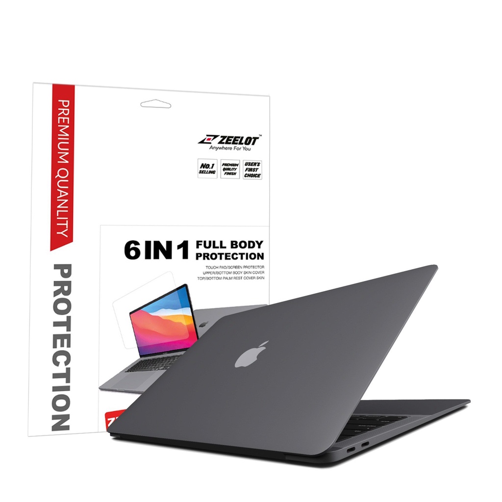 Bộ Dán Body Skin và Dán Màn Hình Zeelot 6in1 dành cho Macbook Pro 16"/ Pro 13" 2020/ Pro M1/ Air 13" 2018- 2020 - Hàng chính hãng