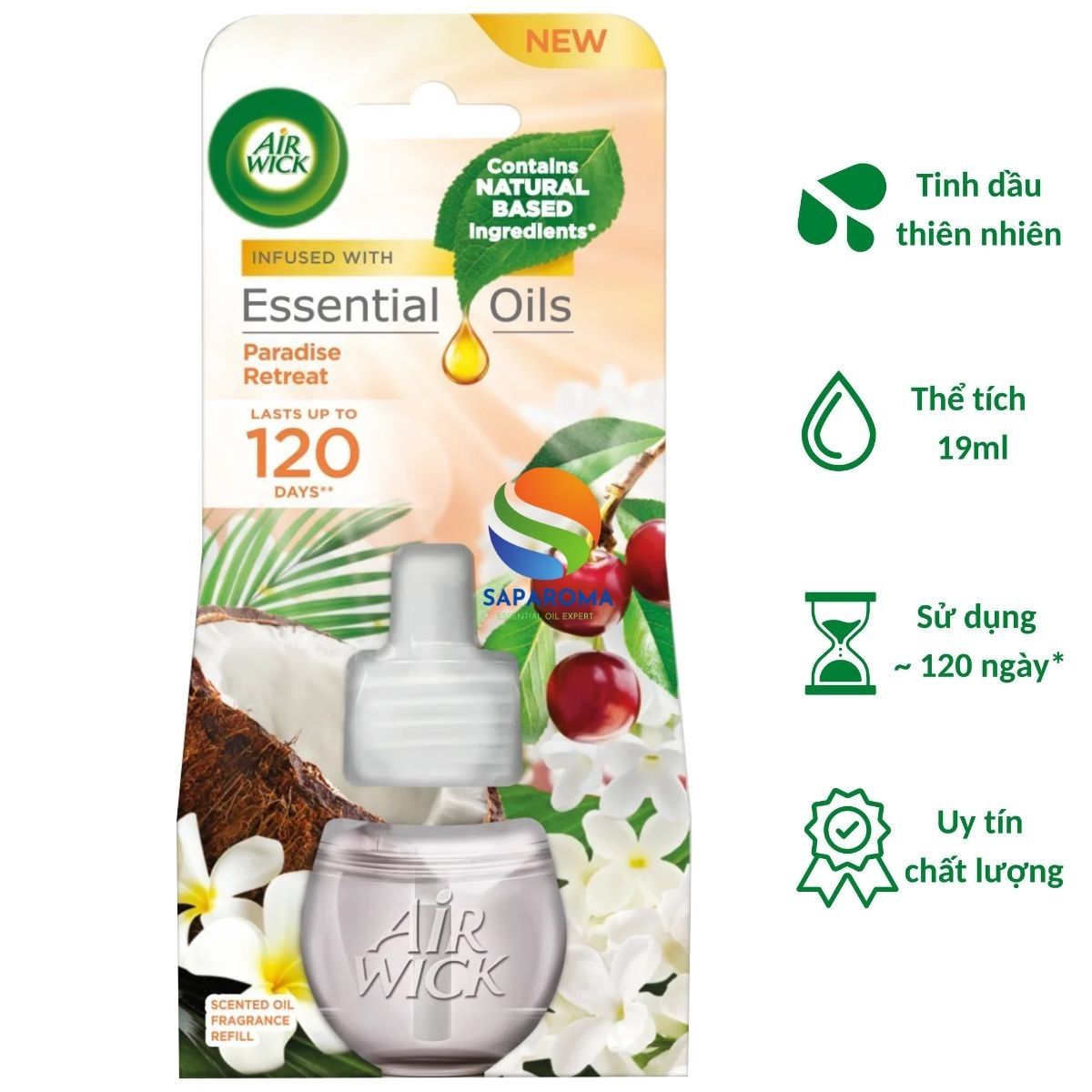 Combo 2 lọ tinh dầu thơm phòng Air Wick 19ml, nhập khẩu Châu Âu