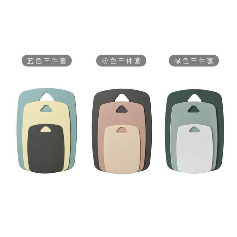 Bộ 3 thớt kháng khuẩn 3 kích thước khác nhau chống trơn chống xước trượt đa năng tiện lợi MiibooShi PVN17461