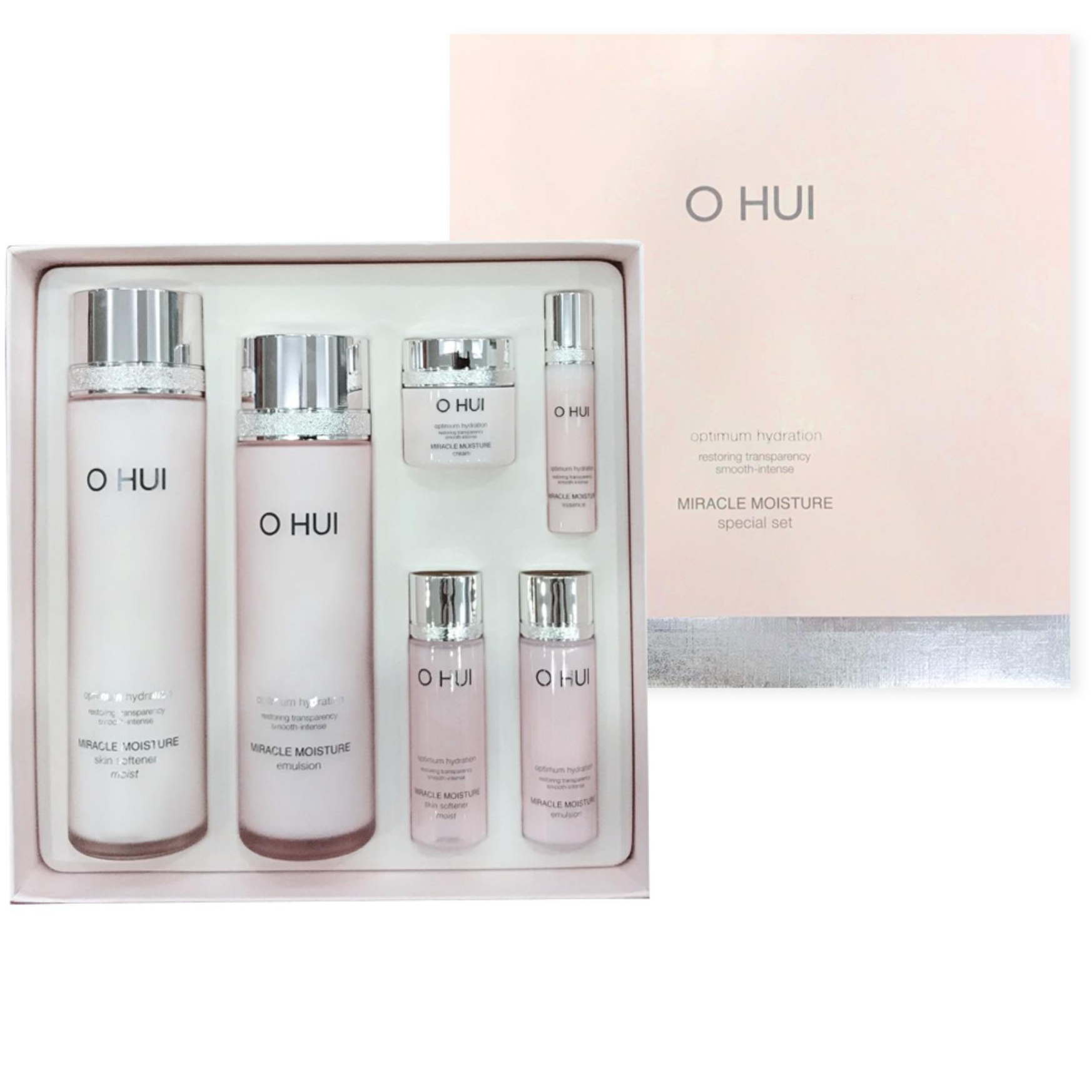 Bộ dưỡng ẩm  OHUI Miracle Moisture 6pcs Special Set 330ml