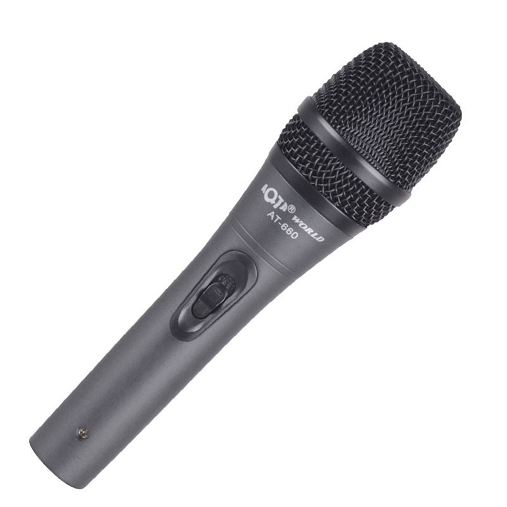 Micro Có Dây Hát Karaoke AT-660 Dùng Cho Loa Kẹo Kéo Thiết Bị Dàn Karaoke Trong Gia Đình Hút Âm Cực Tốt - Hát Cực Nhẹ- 4142 - Hàng Nhập Khẩu