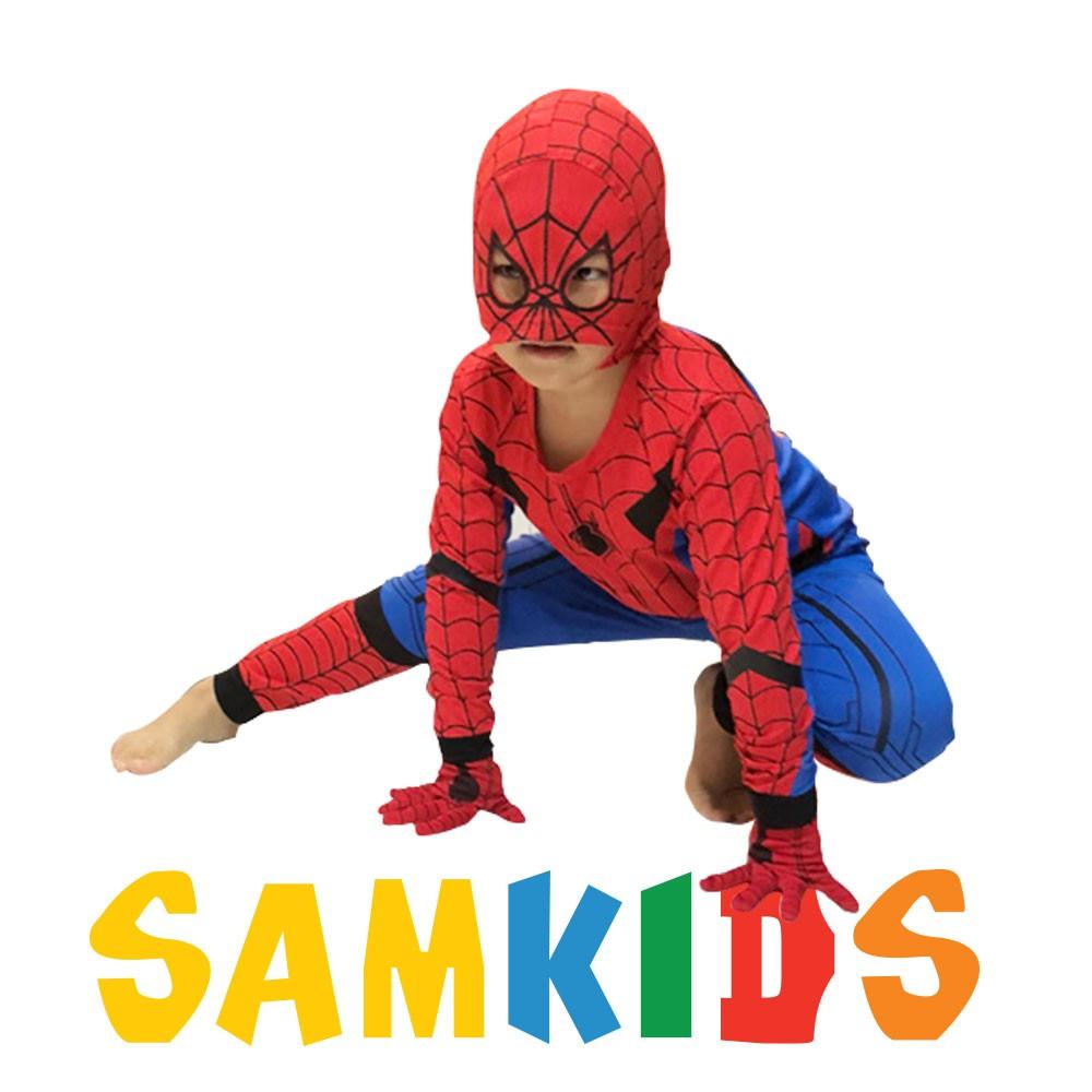 Bộ siêu nhân nhện mùa thu kèm mặt nạ và găng tay cho bé