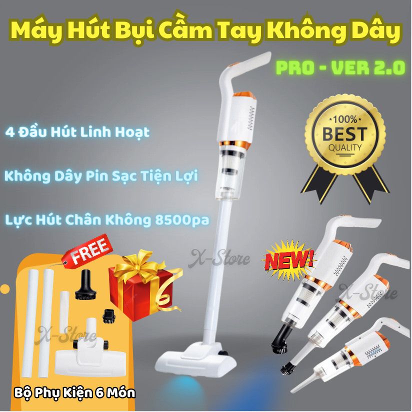 Máy Hút Bụi Cầm Tay Mini Không Dây Pin Sạc, Lực Hút Siêu Mạnh12000PA, Hút Bụi Ô Tô, Giường Nệm, Sofa, Laptop Nhỏ Gọn, Đa Năng, Dễ Sử Dụng