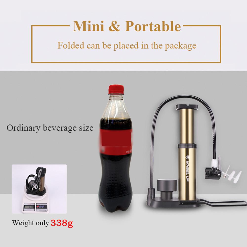 Máy bơm xe đạp WHEEL UP áp suất cao siêu nhẹ 160 Psi MTB