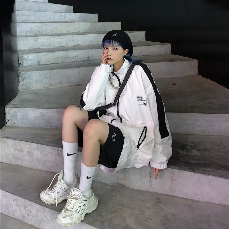 Áo khoác dù Nam Nữ Ulzzang, Áo Jacket Unisex form rộng Yinxx AK03