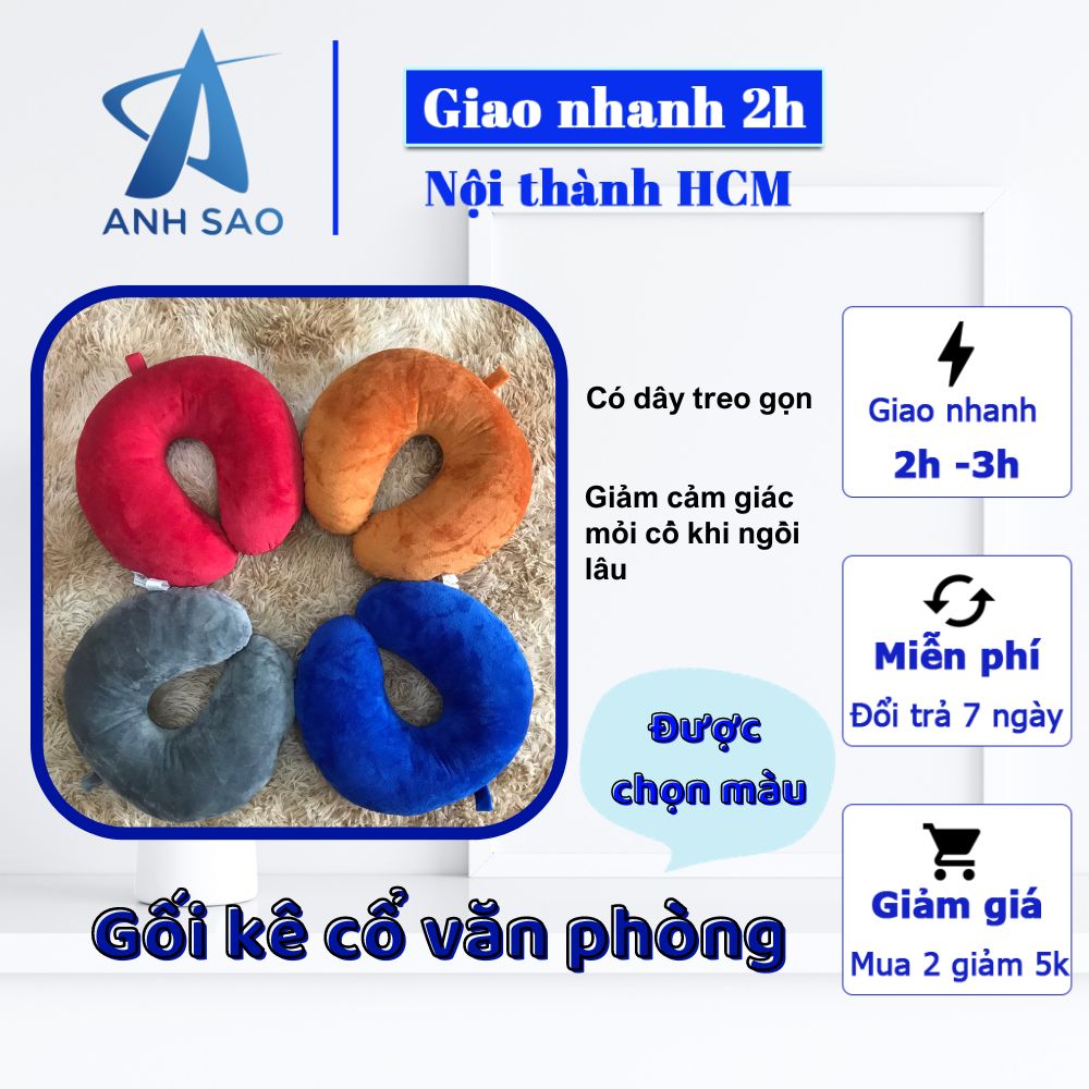 Gối kê cổ hình chữ U cho bé cao cấp A kích thước 33x30x6cm - giao mẫu ngẫu nhiên