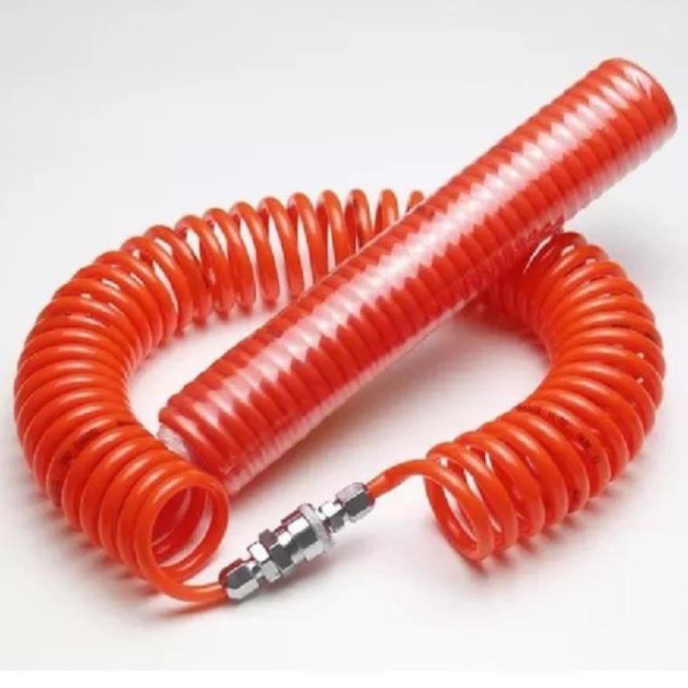 Dây hơi khí nén dây xoắn ruột gà chịu áp lực cao kèm đầu cắm nhanh