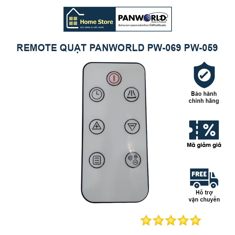 Remote quạt tháp Panworld PW-059 PW-069 - Hàng chính hãng