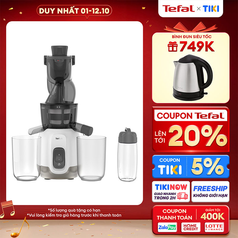 Máy ép chậm trái cây Tefal ZC600138 - Hàng chính hãng