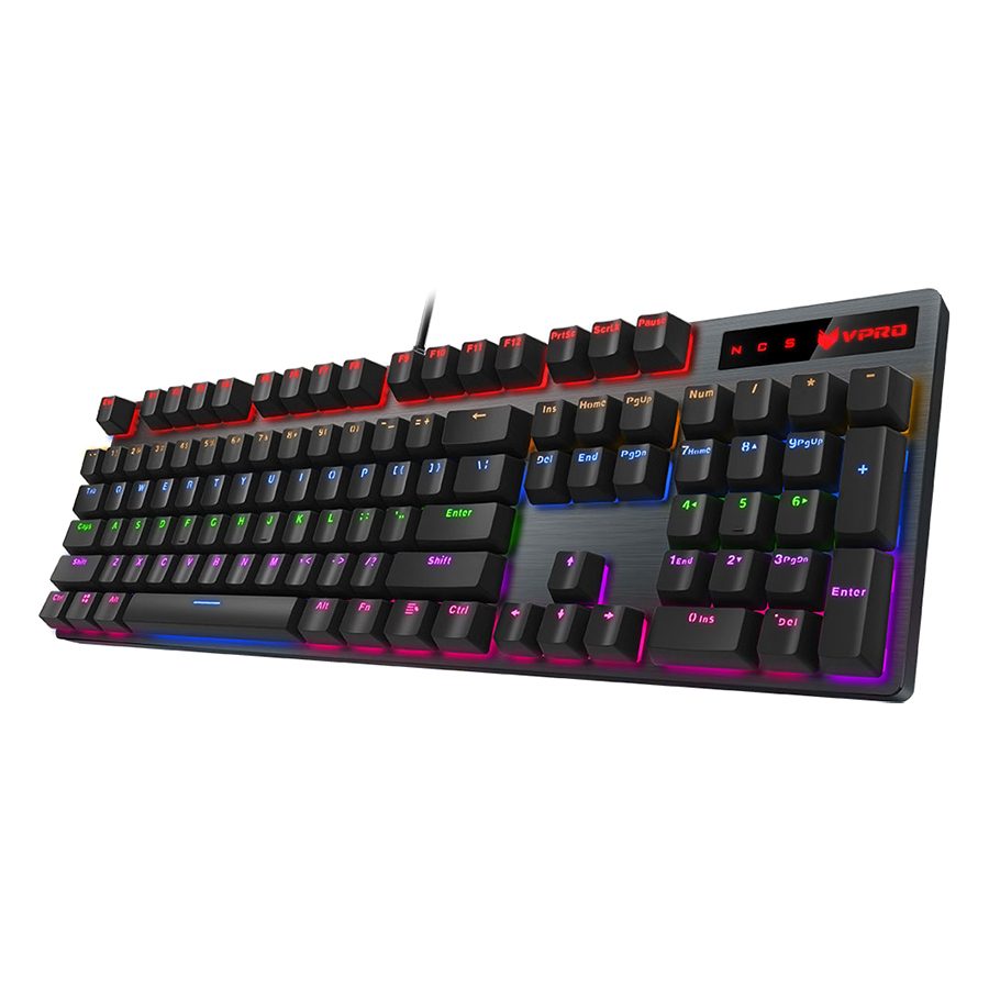 Bàn Phím Cơ Có Dây Rapoo V500PRO RGB Mechanical Fullsize - Hàng Chính Hãng