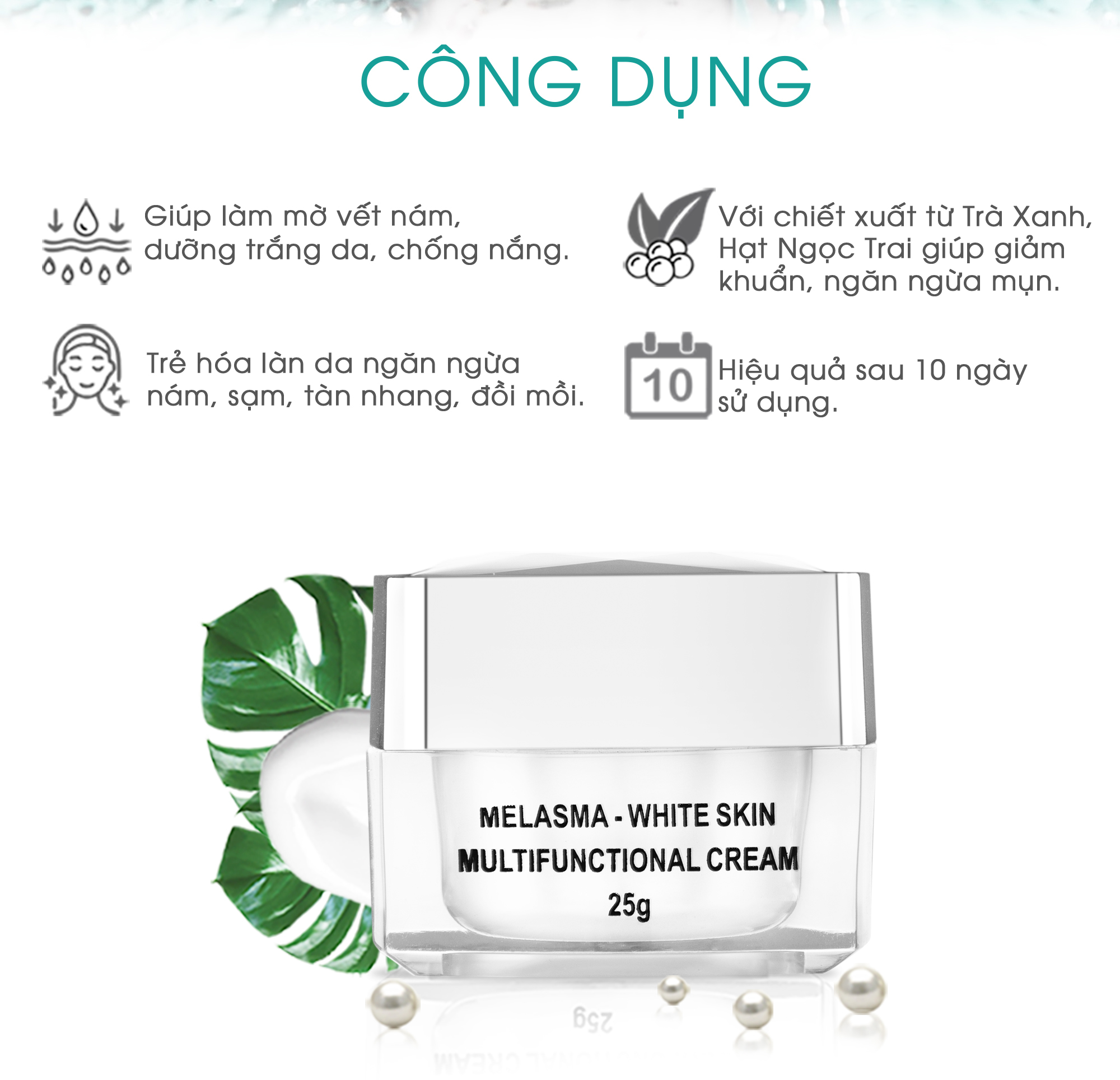 Kem Dưỡng Trắng Ngừa Nám KN Beauty - Melasma White Skin Multifunctional Cream 25g