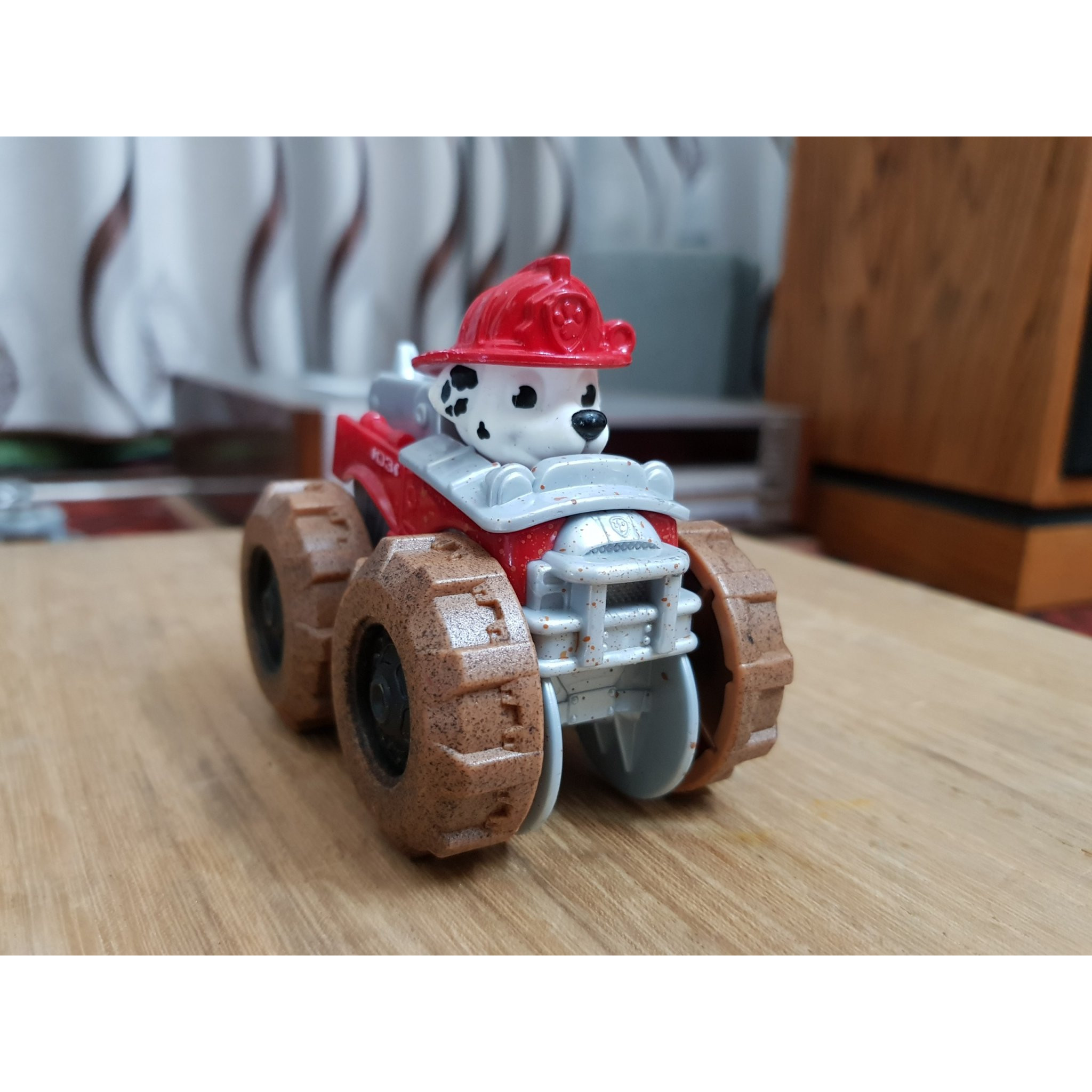 Đồ chơi chó cứu hộ Paw Patrol, mô hình đồ chơi chú chó cứu hộ Marshall, bánh xe di chuyển nhanh