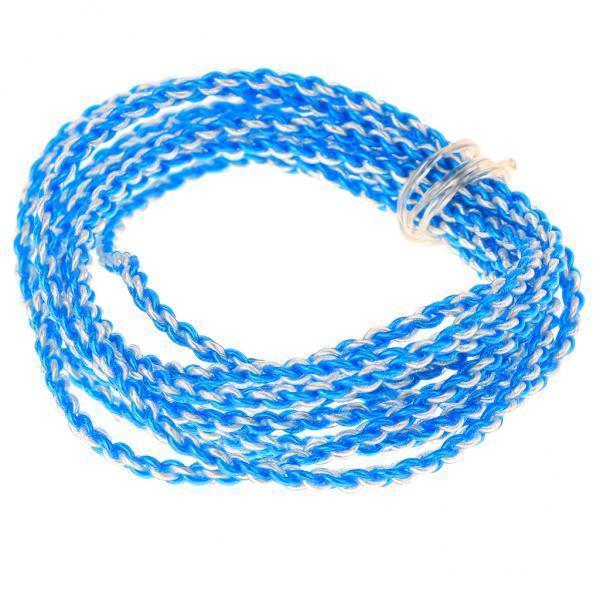 2X 7N Braided OCC Copper Wire DIY HiFi Audio Upgrade Cable for Earphone Blue