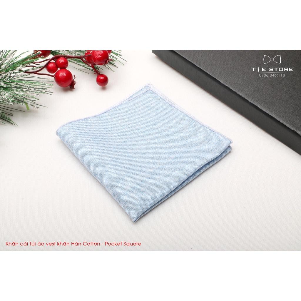 Khăn Cài Túi Áo Vest - Pocket Square, phụ kiện lịch lãm, nhiều mẫu trơn màu