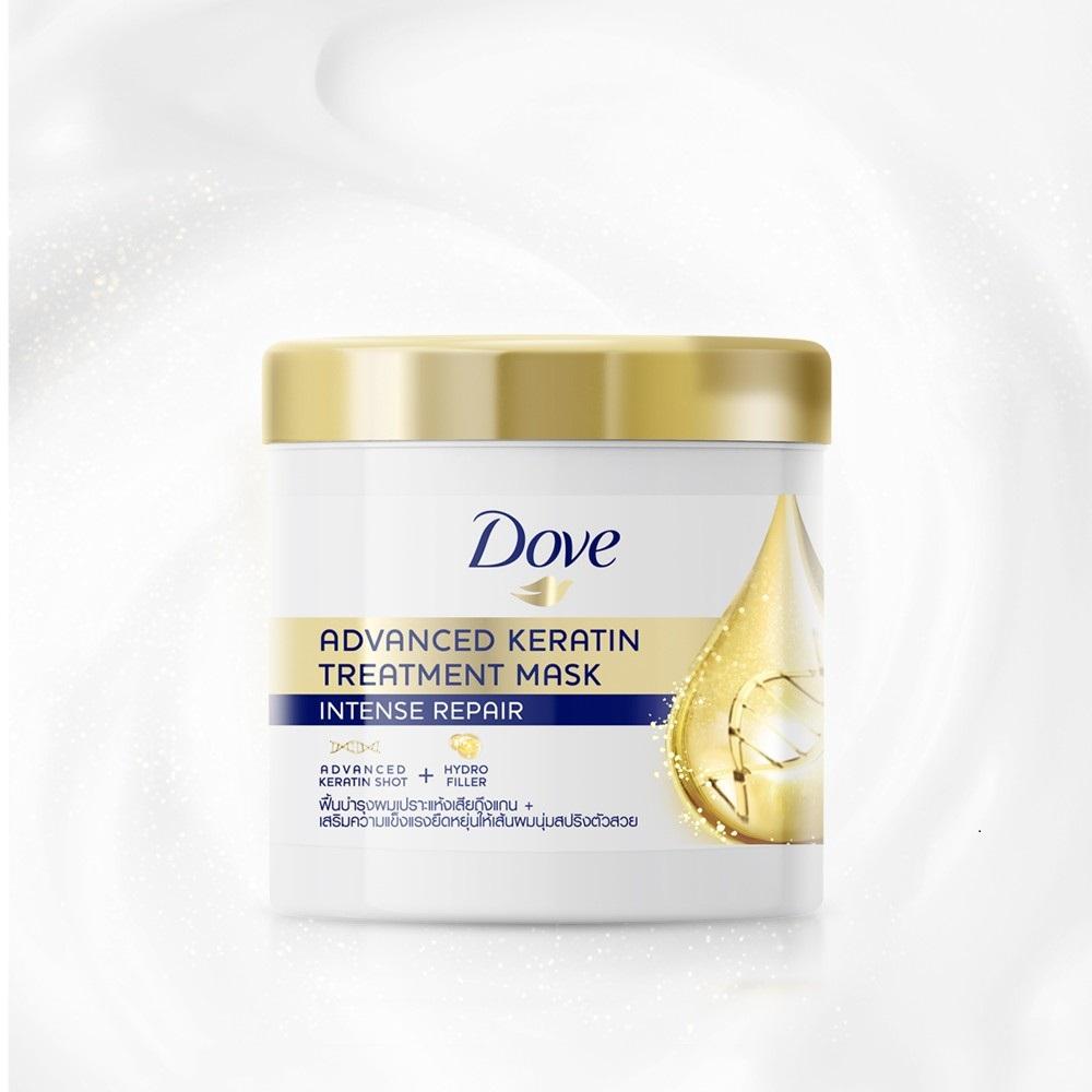 Kem Ủ Tóc Dove Phục Hồi Hư Tổn Advanced Keratin Treatment Mask Intense Repair 180ml