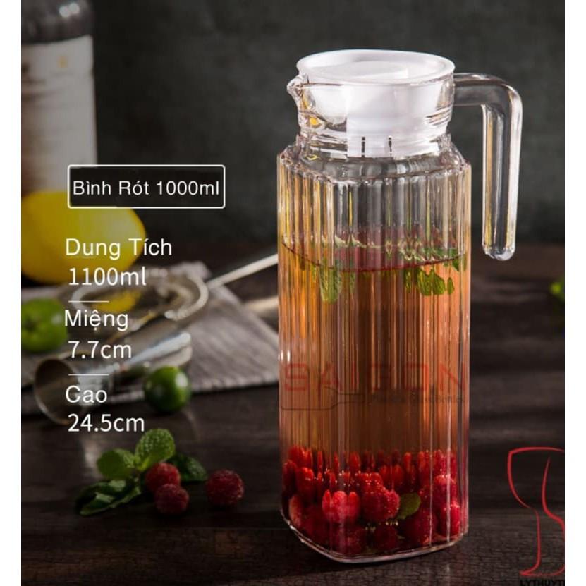 Bình đựng nước thủy tinh 1.1lít