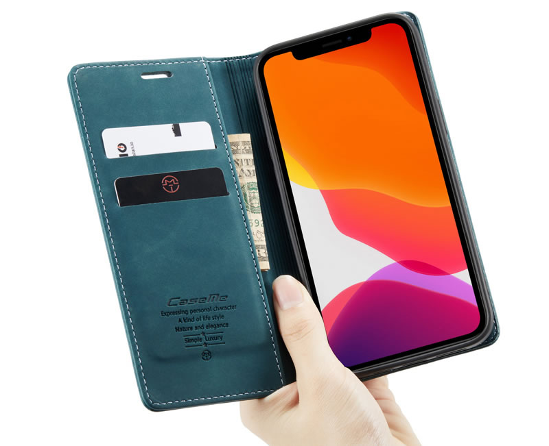Bao da cao cấp dành cho iPhone 12 Pro dạng ví chính hãng Caseme - Hàng Nhập Khẩu