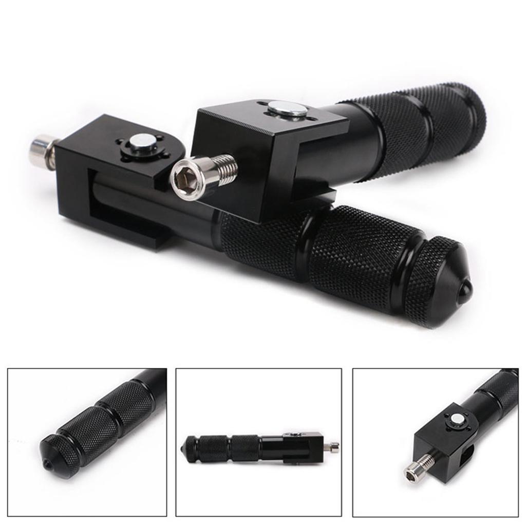 1 Pair Universal M8 Aluminum Motorcycle Foot Pegs Anti-slip Rear Pedal Black