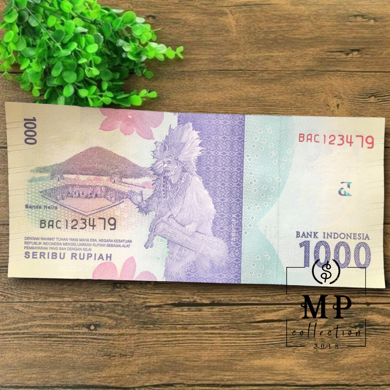 Tiền Indonesia 1000 rupiah mới cứng hình ảnh người phụ nữ - Tiền mới keng 100% - Tặng túi nilon bảo quản