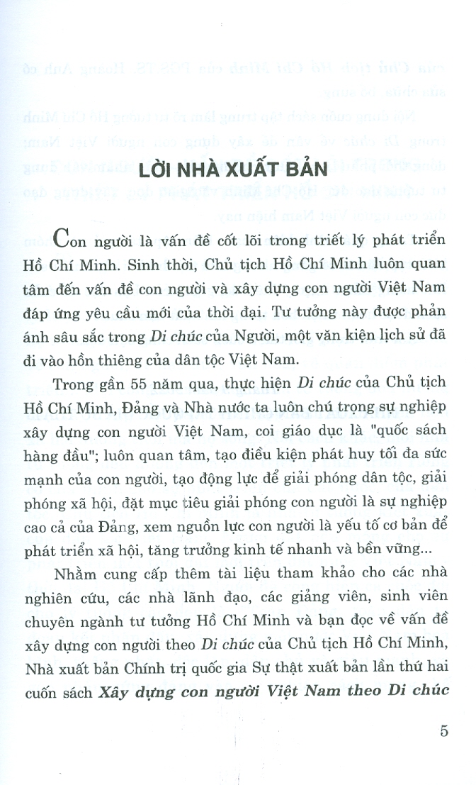 Xây Dựng Con Người Việt Nam Theo Di Chúc Của Chủ Tịch Hồ Chí Minh