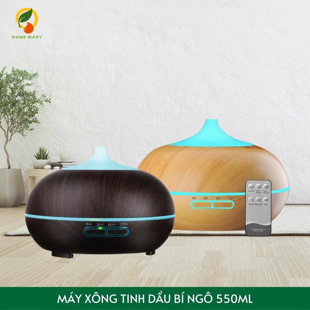 Máy khuếch tán tinh dầu bí ngô cỡ lớn 550ml máy xông tinh dầu phun sương lan tỏa hương thơm cho phòng ngủ