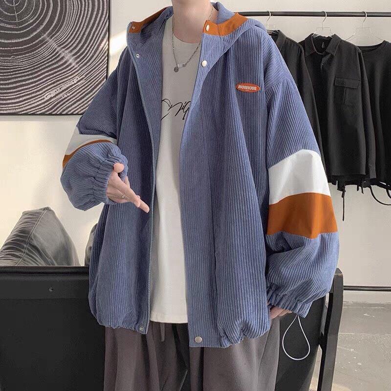 Khoác nhung có nón 2 màu nam nữ