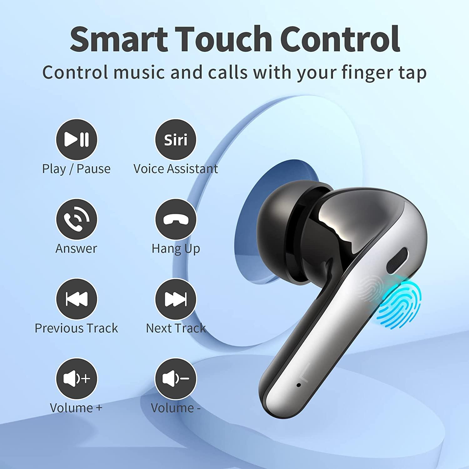 Tai nghe Bluetooth, Tai nghe nhét trong có màn hình nguồn và Hộp sạc không dây