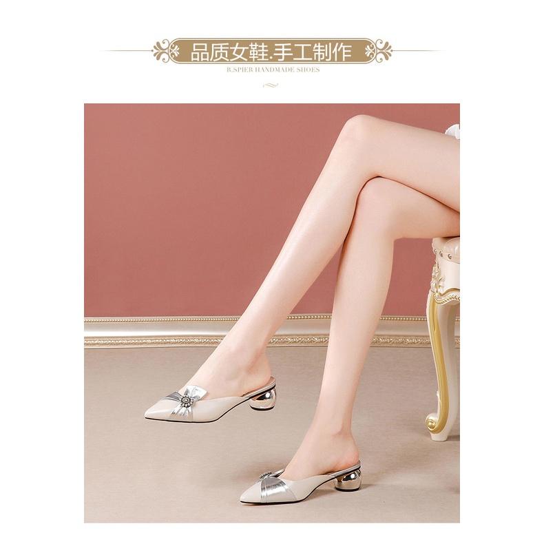 Dép sandal gót vừa dày dặn thời trang mùa hè cho nữ 2021