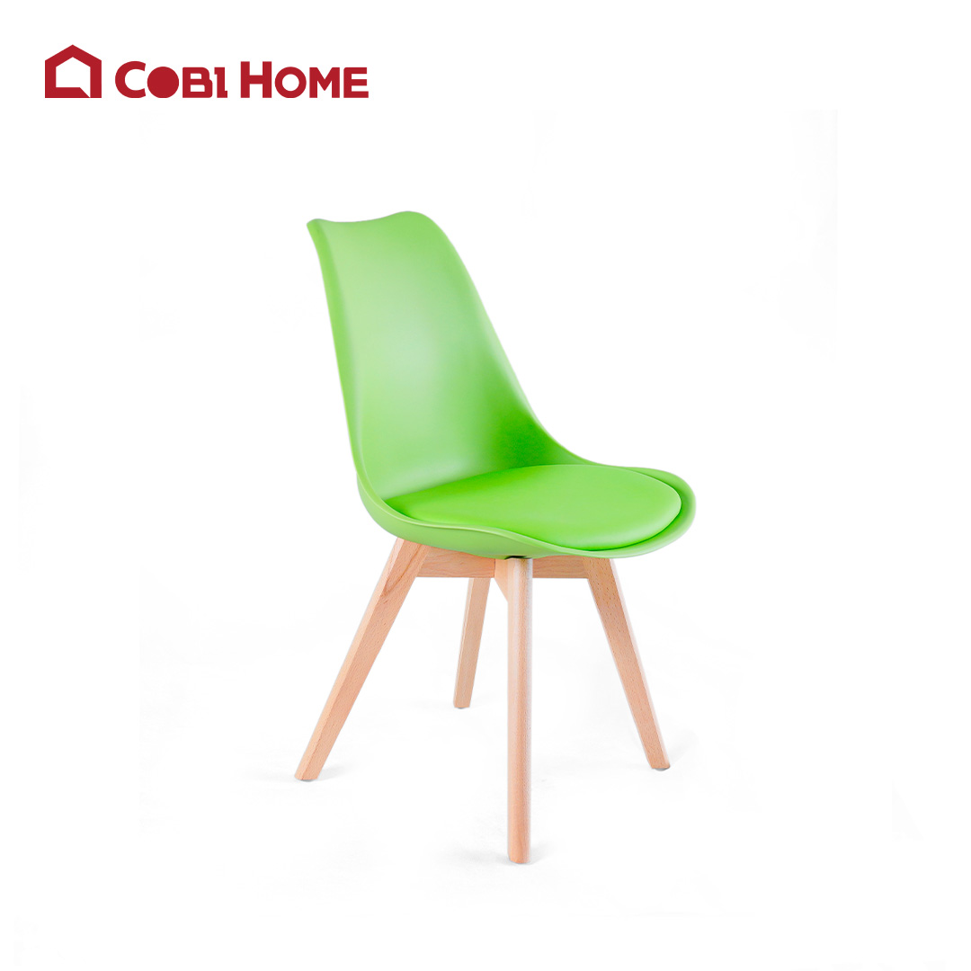 Ghế nhựa Viselium- Chân gỗ - Cobi home - NHẬP KHẨU CHÍNH HÃNG